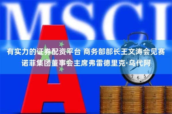 有实力的证券配资平台 商务部部长王文涛会见赛诺菲集团董事会主席弗雷德里克·乌代阿